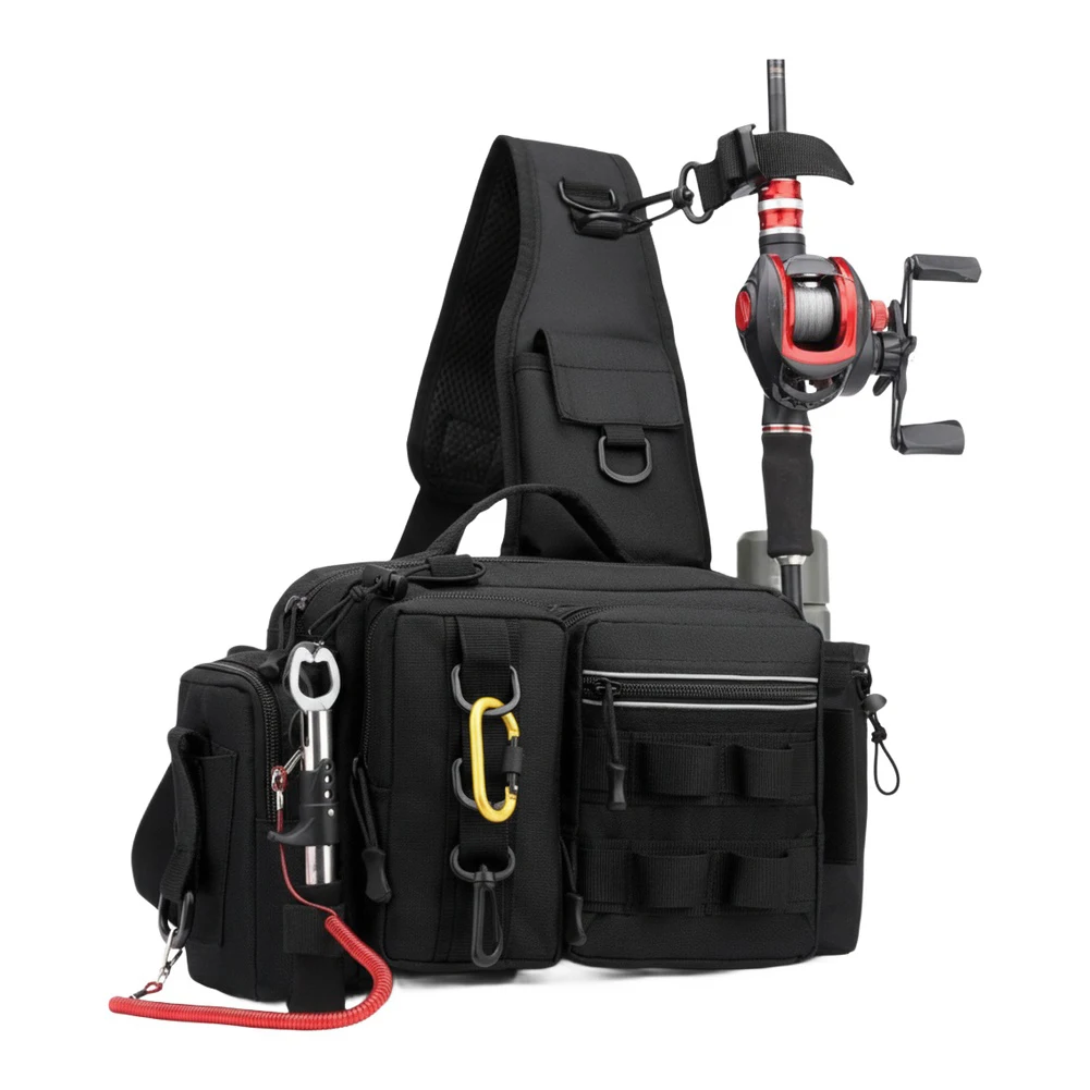 낚싯대 홀더가 있는 낚시 배낭 조절 가능한 넓은 어깨끈 - Hiking Backpack Waterproof 리뷰 및 가격