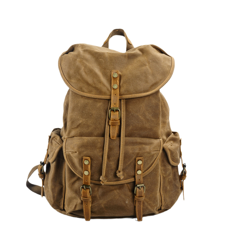 레트로 소프트 왁스 캔버스 대용량 학생용 백팩, 스쿨백 - Canvas Backpack Casual 리뷰 및 가격