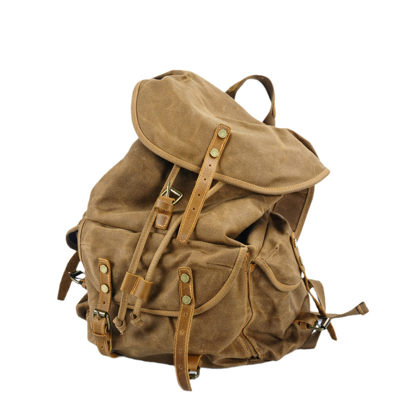 레트로 소프트 왁스 캔버스 대용량 학생용 백팩, 스쿨백 - Canvas Backpack Casual 리뷰 및 가격