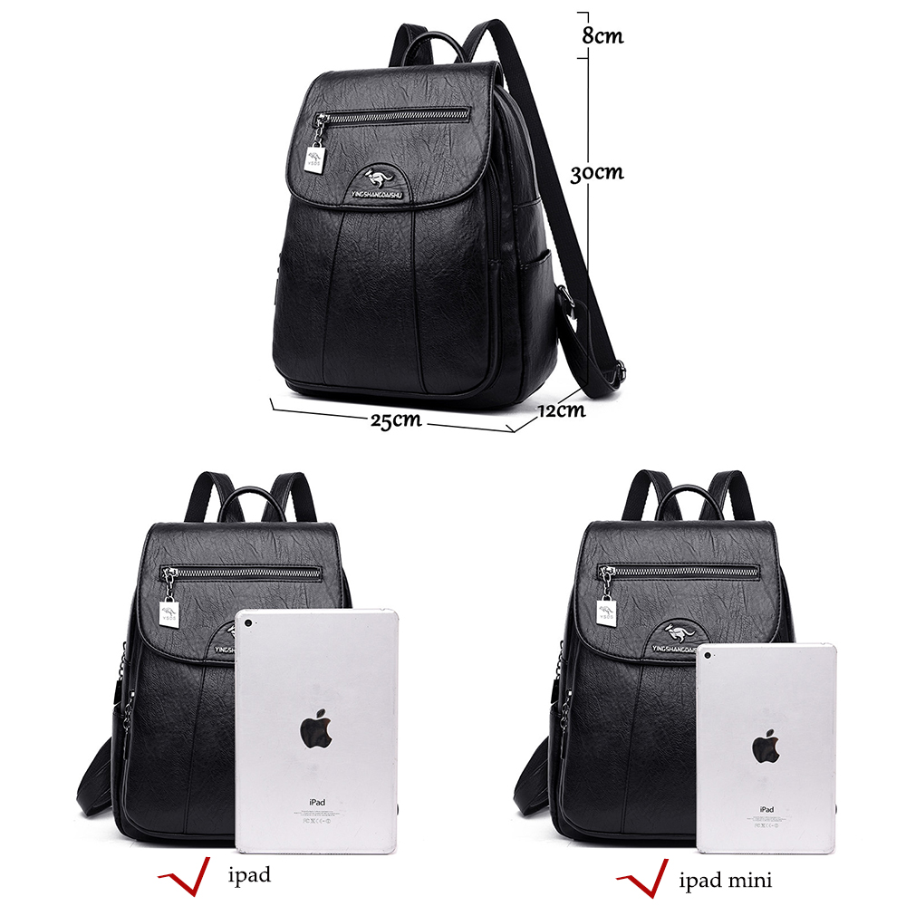 부드러운 가죽 레저 여행용 대용량 학교 가방, 10 대 - Fashion Backpack Women 리뷰 및 가격