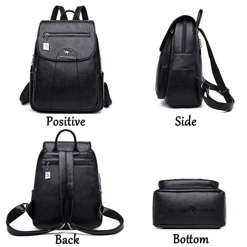 부드러운 가죽 레저 여행용 대용량 학교 가방, 10 대 - Fashion Backpack Women 리뷰 및 가격